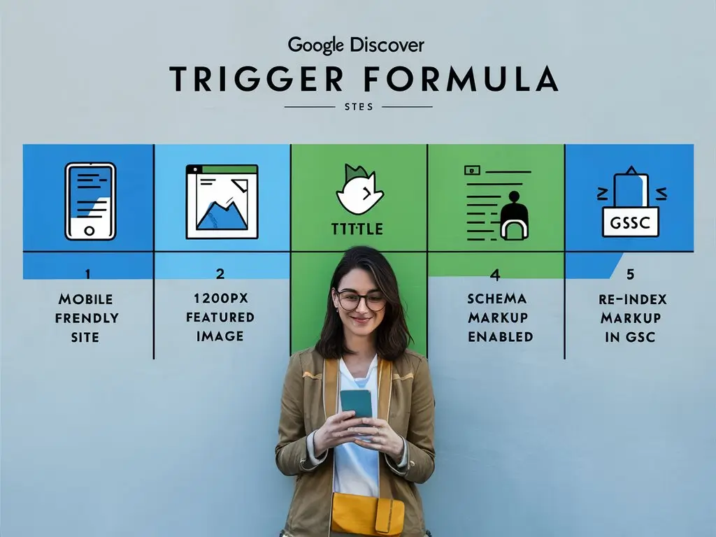 Google Discover trigger infographic step-by-step