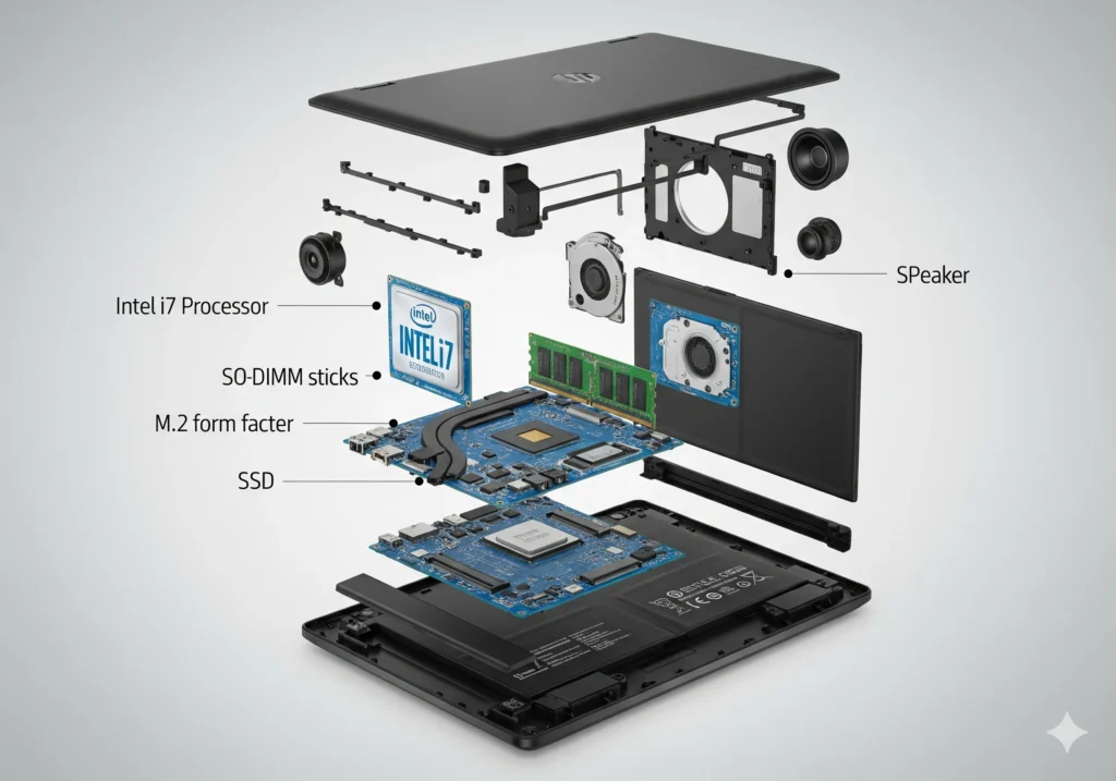 HP Laptop 15-fr0025TU processor and specs illustration
