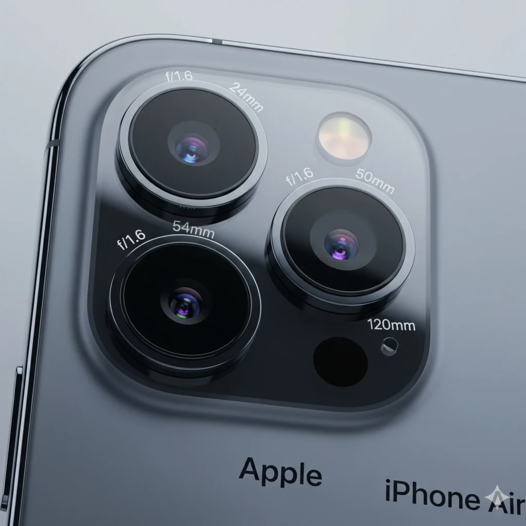 Apple iPhone Air 2025 triple-lens camera setup