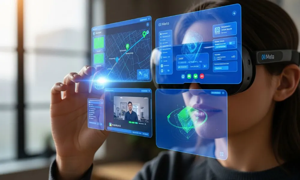 Hands-on user experience with Meta AR Glasses using gesture controls