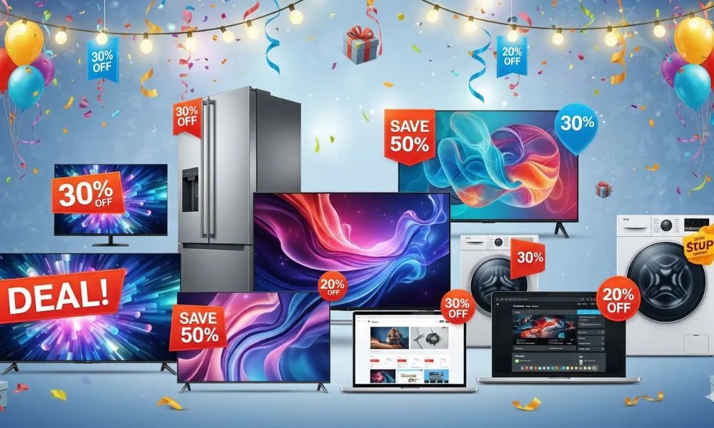 Electronics and appliances deals during Flipkart Big Billion Days and Amazon Great Indian Festival 2025