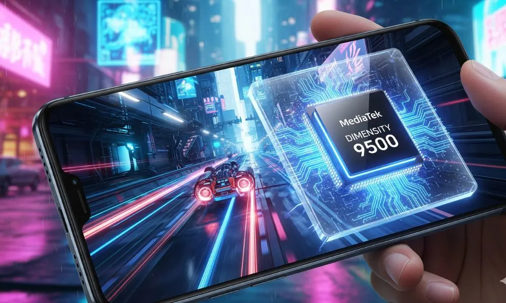 Smartphone gaming performance powered by MediaTek Dimensity 9500 processor with high speed and efficiency