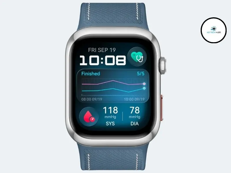 Huawei Watch D2 ka premium circular design aur AMOLED display close-up, stylish smartwatch look with metal frame and health sensors